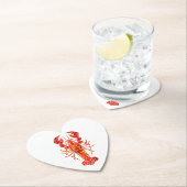Red polygonal lobster kartonnen onderzetters (Insitu)
