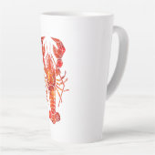 Red polygonal lobster latte mok (Rechterhoek)