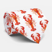 Red polygonal lobster stropdas (Opgerold)