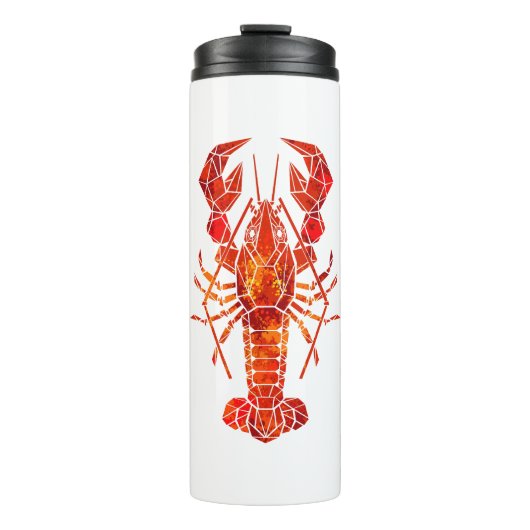 Red polygonal lobster thermosbeker (Voorkant)