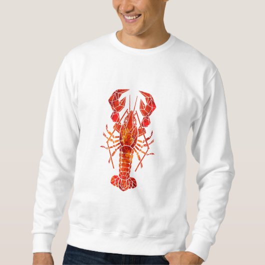Red polygonal lobster trui (Voorkant)