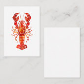 Red polygonal lobster visitekaartje (Voorkant / Achterkant)