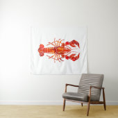 Red polygonal lobster wandkleed (In Situ (horizontaal))