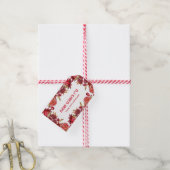 Red Pomegranate Jewish Hebrew Happy Tu B'shvat Cadeaulabel (Met Touw)