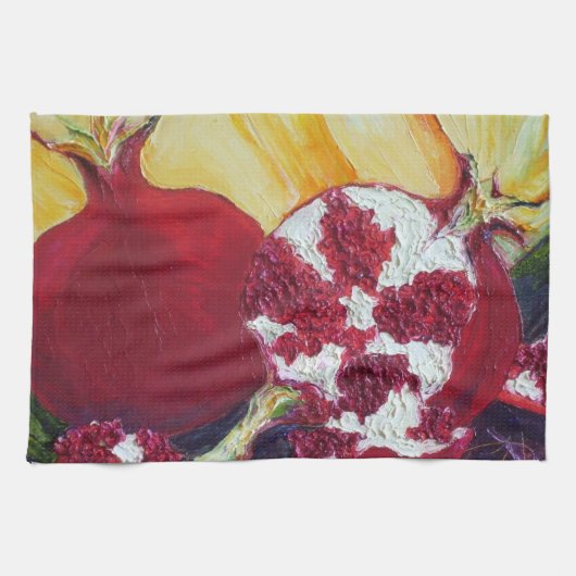 Red Pomegranates Kitchen Towel Theedoek (Horizontaal)