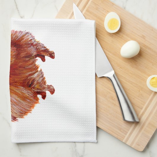 Red Pomeranian Theedoek (Quarter Fold)