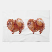 Red Pomeranian Theedoek (Horizontaal)