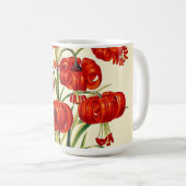 Red Pompone Lily  Illustratie Koffiemok (Voorkant rechts)