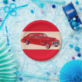 Red Pontiac Torpedo Papieren Bordje (Feest)