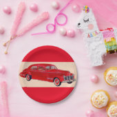 Red Pontiac Torpedo Papieren Bordje (Feest)