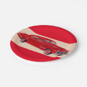 Red Pontiac Torpedo Papieren Bordje (Gekanteld)