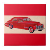 Red Pontiac Torpedo Tegeltje (Voorkant)