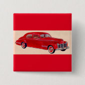 Red Pontiac Torpedo Vierkante Button 5,1 Cm (Voorkant)