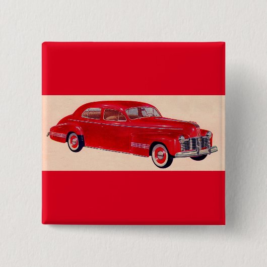 Red Pontiac Torpedo Vierkante Button 5,1 Cm (Voorkant)