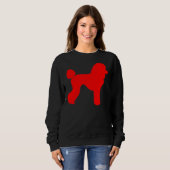 Red Poodle Silhouette Trui (Voorkant volledig)