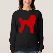 Red Poodle Silhouette Trui (Voorkant)