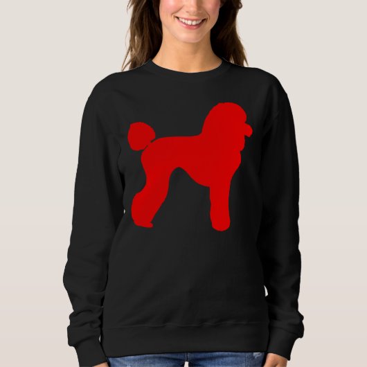 Red Poodle Silhouette Trui (Voorkant)
