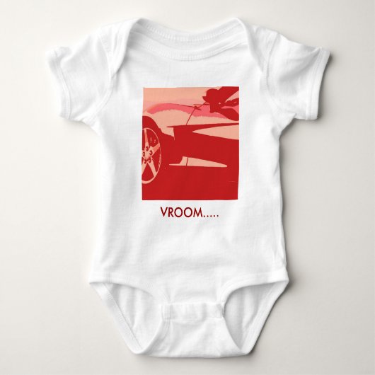 Red Pop Art Corvette Romper (Voorkant)
