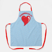 Red Pop Art Heart Schort (Voorkant)