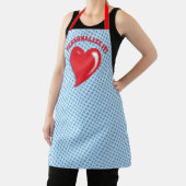 Red Pop Art Heart Schort (Insitu)