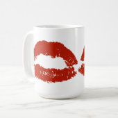 Red Pop Art Lips Koffiemok (Voorkant links)