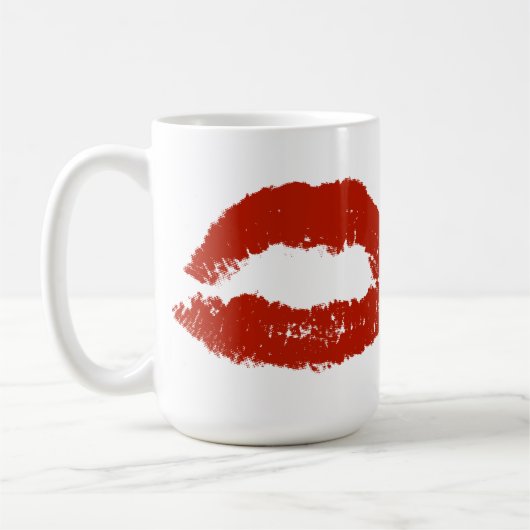 Red Pop Art Lips Koffiemok (Links)