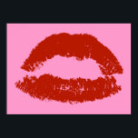 Red Pop Art Lips Poster<br><div class="desc">Het Red Pop Art Lips-ontwerp is een grafisch paar lippen in een heldere en vette kleur rood. Het ontwerp doet denken aan iemand die een servet heeft gekust en een rode lipstick heeft achtergelaten. Als je of iemand die je kent van hun lippen groot, vet en rood houdt, dan is...</div>