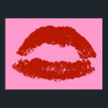 Red Pop Art Lips Poster<br><div class="desc">Het Red Pop Art Lips-ontwerp is een grafisch paar lippen in een heldere en vette kleur rood. Het ontwerp doet denken aan iemand die een servet heeft gekust en een rode lipstick heeft achtergelaten. Als je of iemand die je kent van hun lippen groot, vet en rood houdt, dan is...</div>