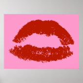 Red Pop Art Lips Poster (Voorkant)