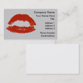 Red Pop Art Lips Visitekaartje (Voorkant / Achterkant)