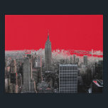 Red Pop Art New York City Manhattan Imitatie Canvas Print<br><div class="desc">Red - Black & White New York City - Manhattan Skyscrapers Digital Art Afbeelding</div>