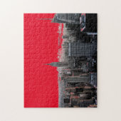 Red Pop Art New York City Manhattan Legpuzzel (Verticaal)