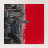 Red Pop Art New York City Manhattan Legpuzzel (Horizontaal)