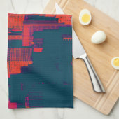 Red Pop Art New York City Night Theedoek (Quarter Fold)