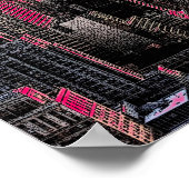 Red Pop Art New York City Poster Print (Hoek)