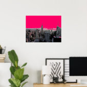Red Pop Art New York City Poster Print (Thuiskantoor)