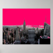 Red Pop Art New York City Poster Print (Voorkant)