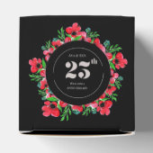 Red Poppies 25ste bruiloft Jubileum Bedankdoosjes (Bovenkant)