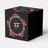 Red Poppies 25ste bruiloft Jubileum Bedankdoosjes (Achterkant)