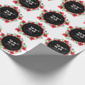 Red Poppies 25ste bruiloft Jubileum Cadeaupapier (Hoek)