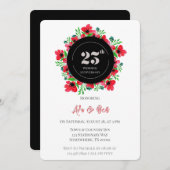 Red Poppies 25ste bruiloft Jubileum Kaart (Voorkant / Achterkant)