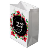 Red Poppies 25ste bruiloft Jubileum Medium Cadeauzakje (Achterkant Gekanteld)