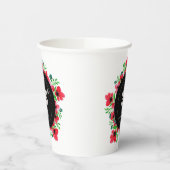 Red Poppies 25ste bruiloft Jubileum Papieren Bekers (Links)