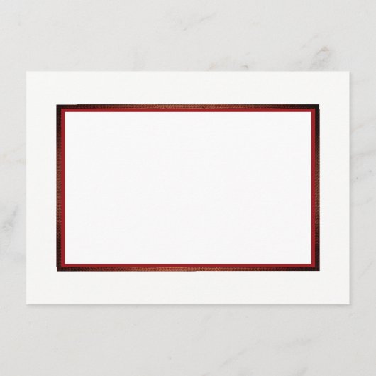 Red Poppies and Burlap Wedding Detail Informatiekaartje (Achterkant)