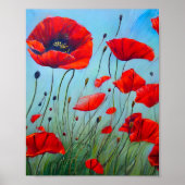 Red Poppies Art Poster (Voorkant)