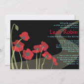 RED POPPIES Bat Mitzvah Wizard of Oz Invitation Kaart (Voorkant)