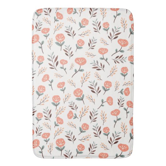 Red Poppies Bath Mat – Nordic Style (Voorkant Verticaal)