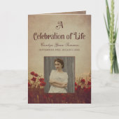 Red Poppies  begrafenisprogramma Programma (Voorkant)