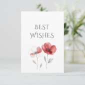 Red Poppies Beste wensen Bedankkaart (Staand voorkant)