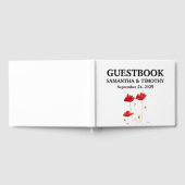 Red Poppies Bloemen Bloemen Bloemen Bruiloft Gaste Gastenboek (Volledig)